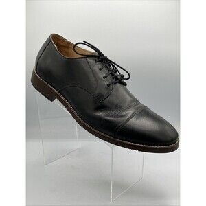 Wallin & Bros Cap Toe Black Leather Lace Up Dress Shoes Size 12M Made in Brazil